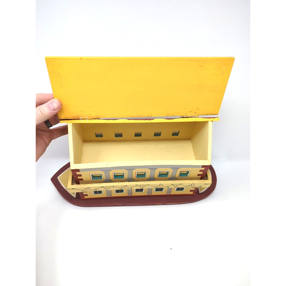 Randy Tate Noah's Ark wooden set 8 animals carvings folk art collection - Picture 11 of 15